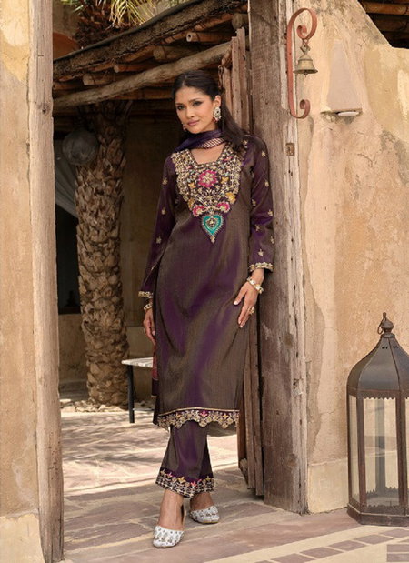 Ariana By Lily And Lali Shimmer Silk Surat Kurti With Bottom Dupatta Wholesale Market
